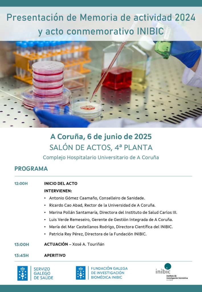 Programa Presentación de Memoria de actividad 2024 y acto conmemorativo INIBIC